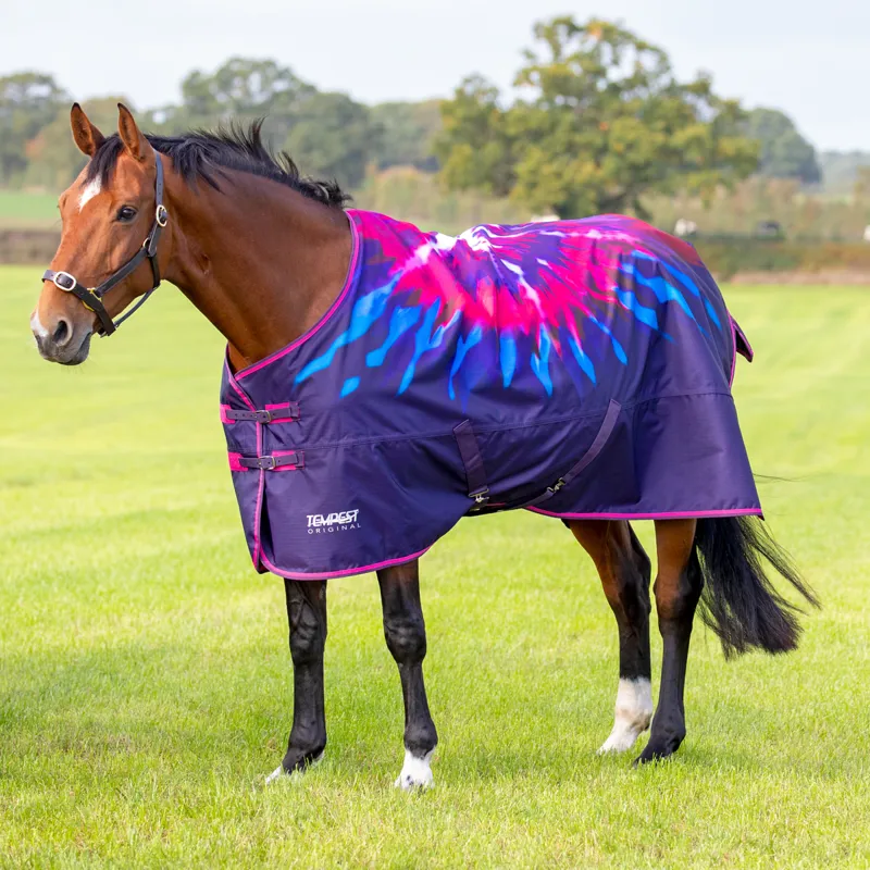 Shires Tempest Original Lite Turnout Rug - Pink Tie Dye